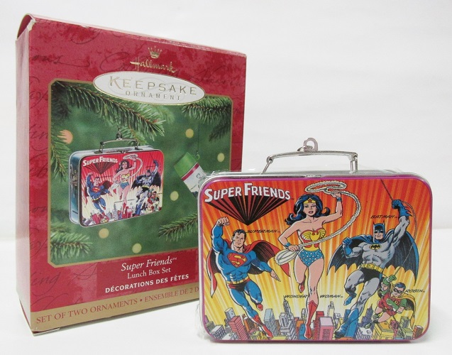2000 Hallmark Keepsake Ornament "Super Friends" Lunch Box Ornament Set<br>(Click on picture-FULL DETAILS)<BR>